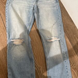 Zara Light Blue Straight Leg Jeans